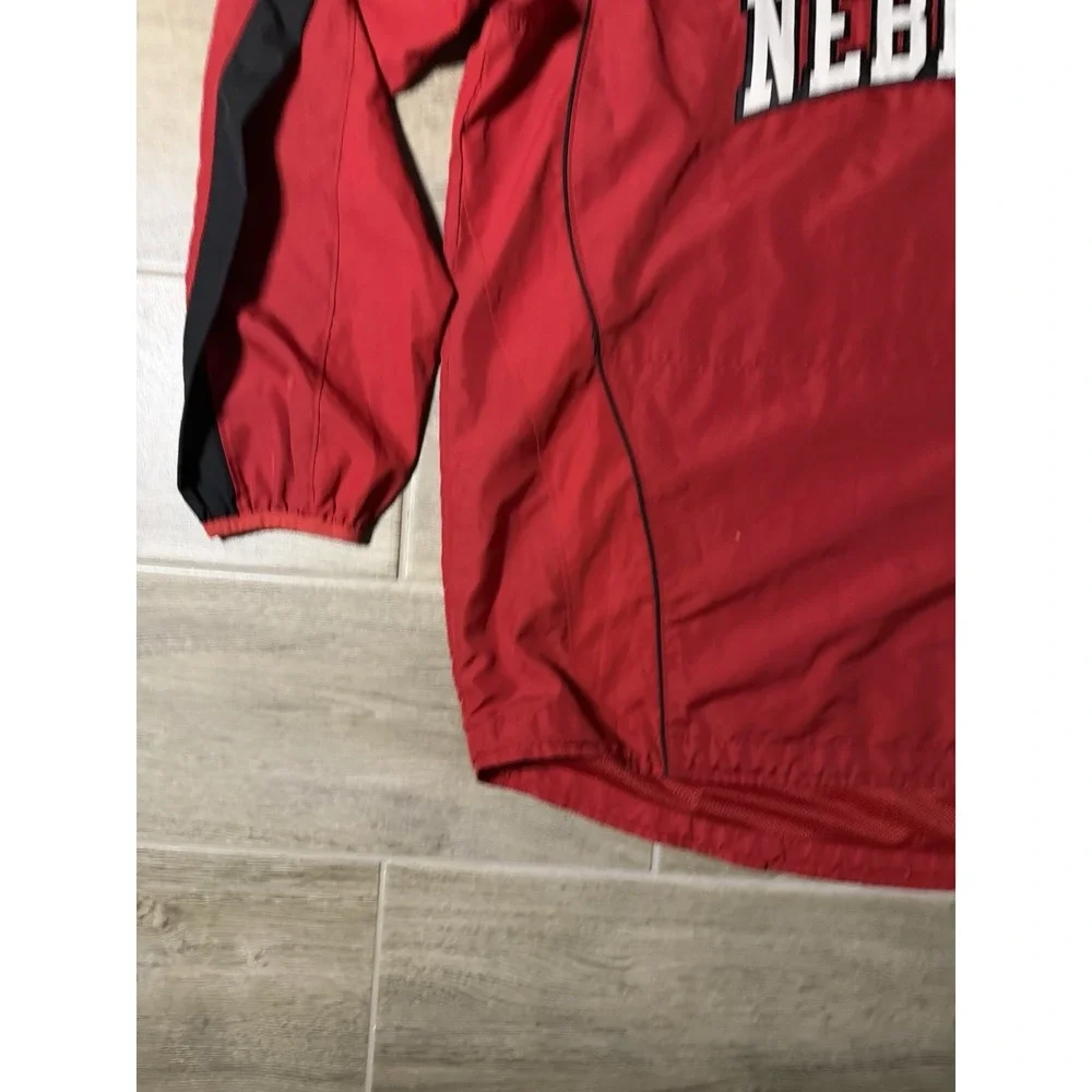 Majestic Red Nebraska Quarter‎ Zip Sweatshirt Size 2XL